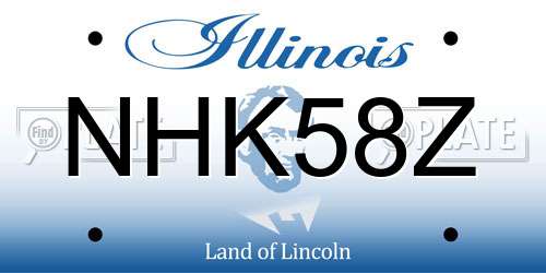 NHK58Z Illinois License Plate