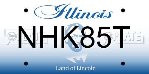NHK85T Illinois License Plate