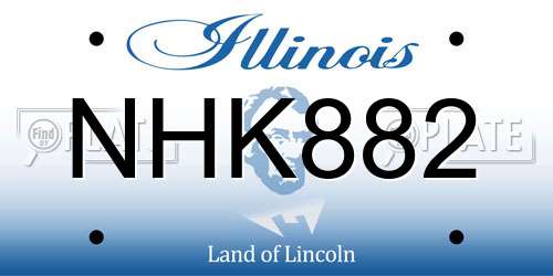 NHK882 Illinois License Plate