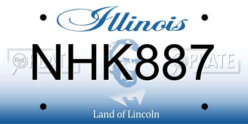NHK887 Illinois License Plate