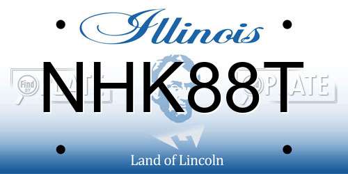 NHK88T Illinois License Plate