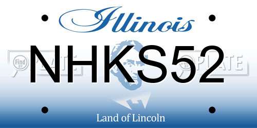 NHKS52 Illinois License Plate