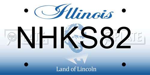NHKS82 Illinois License Plate