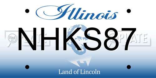 NHKS87 Illinois License Plate