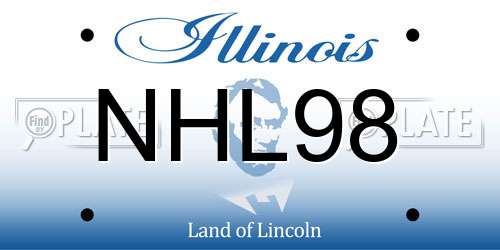 NHL98 Illinois License Plate