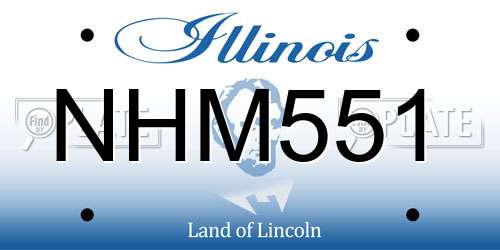 NHM551 Illinois License Plate