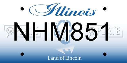 NHM851 Illinois License Plate