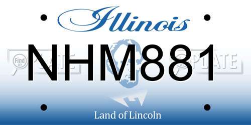 NHM881 Illinois License Plate