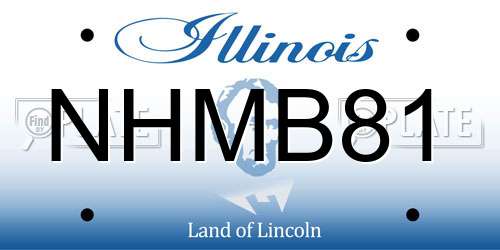 NHMB81 Illinois License Plate
