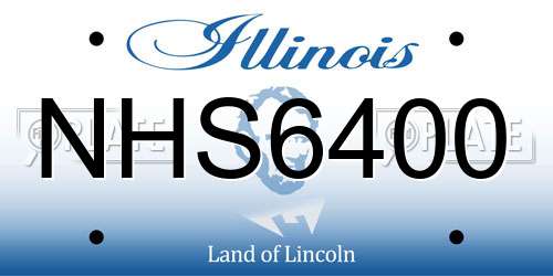NHS6400 Illinois License Plate