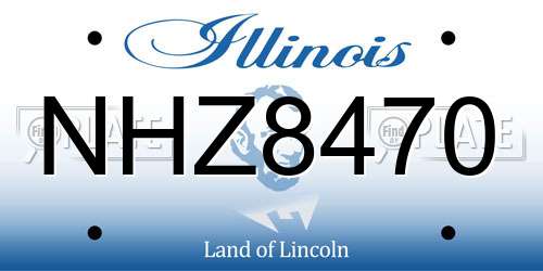 NHZ8470 Illinois License Plate