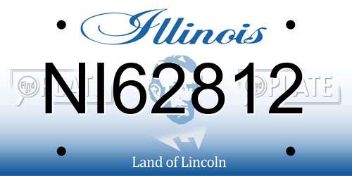 NI62812 Illinois License Plate