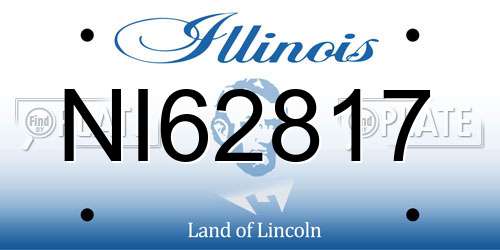 NI62817 Illinois License Plate