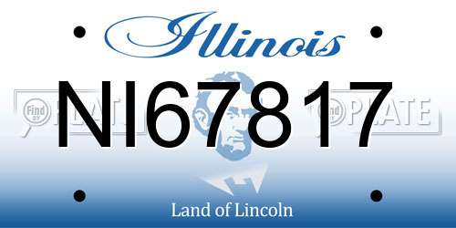 NI67817 Illinois License Plate