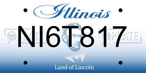 NI6T817 Illinois License Plate