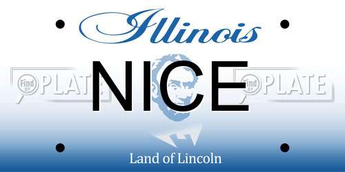 NICE Illinois License Plate