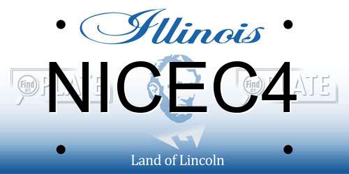 NICEC4 Illinois License Plate