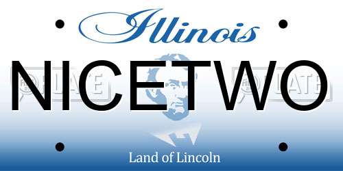NICETWO Illinois License Plate