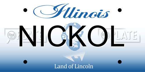 NICKOL Illinois License Plate