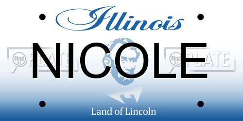 NICOLE Illinois License Plate