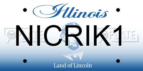 NICRIK1 Illinois License Plate