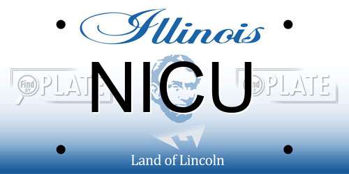 NICU Illinois License Plate