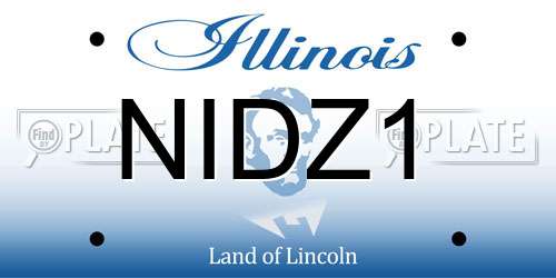 NIDZ1 Illinois License Plate