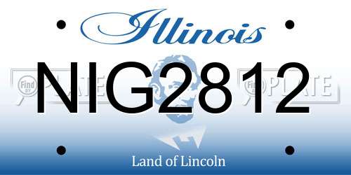 NIG2812 Illinois License Plate