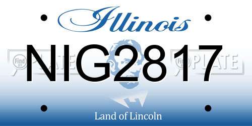 NIG2817 Illinois License Plate