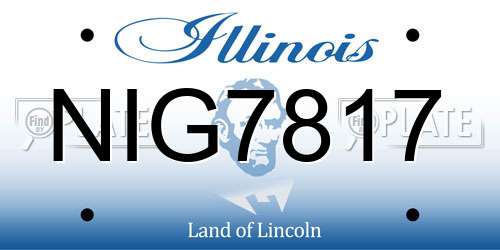 NIG7817 Illinois License Plate