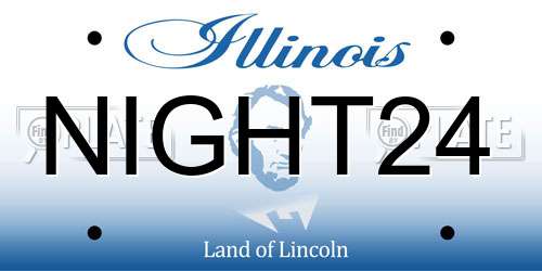 NIGHT24 Illinois License Plate
