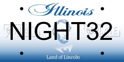 NIGHT32 Illinois License Plate