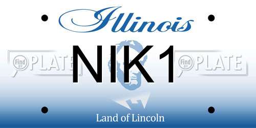 NIK1 Illinois License Plate
