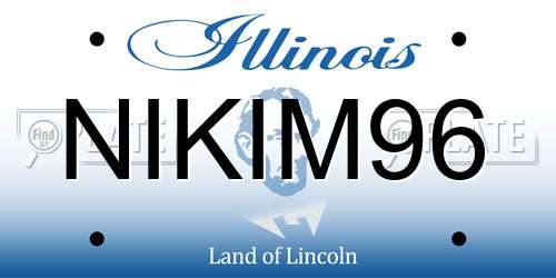 NIKIM96 Illinois License Plate