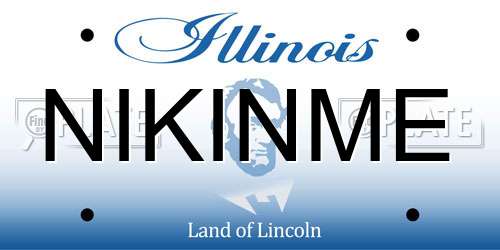NIKINME Illinois License Plate