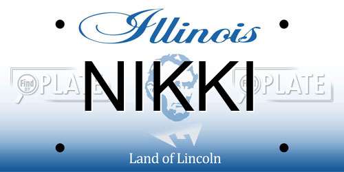 NIKKI Illinois License Plate