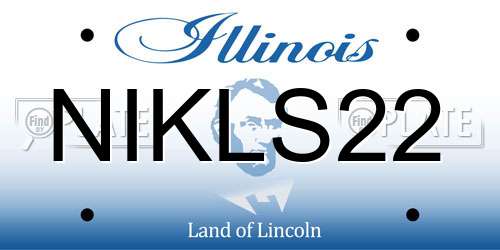 NIKLS22 Illinois License Plate