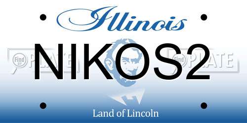 NIKOS2 Illinois License Plate