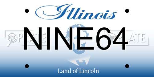 NINE64 Illinois License Plate