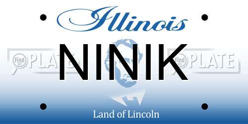 NINIK Illinois License Plate