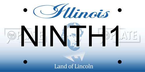 NINTH1 Illinois License Plate