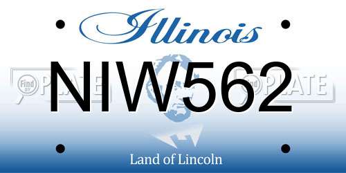 NIW562 Illinois License Plate
