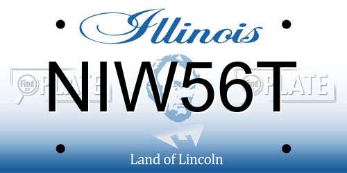 NIW56T Illinois License Plate