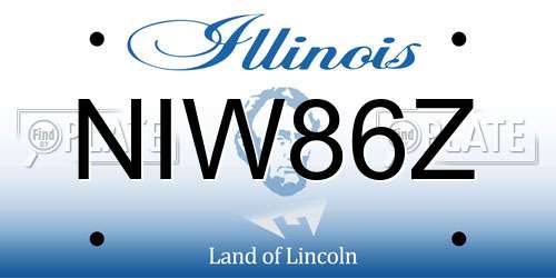 NIW86Z Illinois License Plate