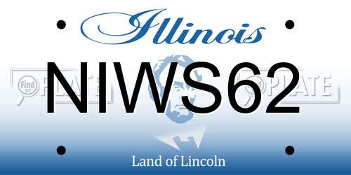 NIWS62 Illinois License Plate