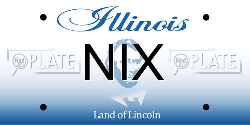NIX Illinois License Plate