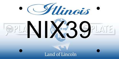 NIX39 Illinois License Plate