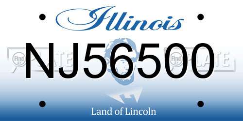 NJ56500 Illinois License Plate