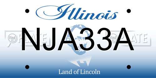 NJA33A Illinois License Plate