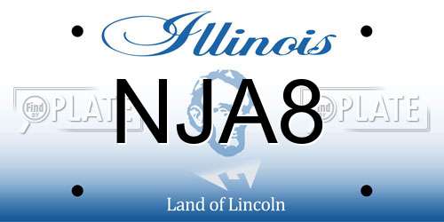 NJA8 Illinois License Plate